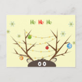 Grappig Rendier Feestdagenkaart (Voorkant)