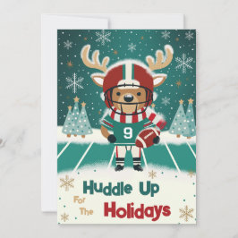 Grappig rendier Football kerst Kaart