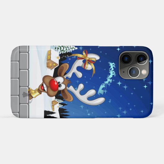 Grappig rendier glurend Kerstmeme Case-Mate iPhone Case (Achterkant (horizontaal))