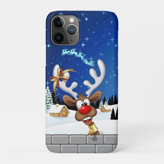 Grappig rendier glurend Kerstmeme Case-Mate iPhone Case (Achterkant)