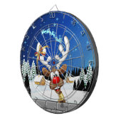 Grappig rendier glurend Kerstmeme Dartbord (Voorkant Rechts)