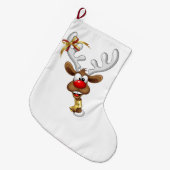Grappig rendier glurend Kerstmeme Grote Kerstsok (Voorkant (Hangend))