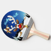 Grappig rendier glurend Kerstmeme Tafeltennisbatje (Zijkant)