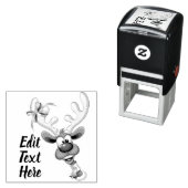 Grappig rendier glurend Kerstmeme Zelfinktende Stempel (In situ)