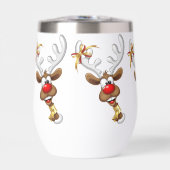 Grappig rendier gluurt Kerstmis meme (Voorkant)