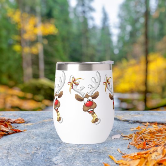 Grappig rendier gluurt Kerstmis meme (Buiten)