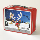 Grappig rendier gluurt Kerstmis meme (Achterkant)