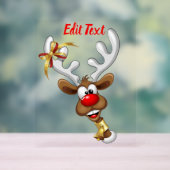 Grappig rendier gluurt Kerstmis meme Acryl Bord (Neutraal)