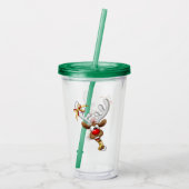 Grappig rendier gluurt Kerstmis meme Acryl Drinkbeker (Achterkant)