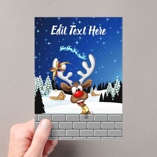 Grappig rendier gluurt Kerstmis meme Acryl Uitnodigingen (Insitu (Draagbaar))