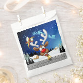 Grappig rendier gluurt Kerstmis meme Bedankzakje (Geknipt)