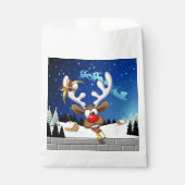 Grappig rendier gluurt Kerstmis meme Bedankzakje (Voorkant)