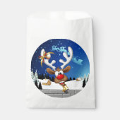 Grappig rendier gluurt Kerstmis meme Bedankzakje (Voorkant)