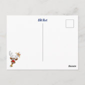 Grappig rendier gluurt Kerstmis meme Briefkaart (Achterkant)