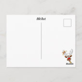 Grappig rendier gluurt Kerstmis meme Briefkaart (Achterkant)
