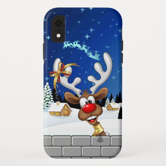 Grappig rendier gluurt Kerstmis meme Case-Mate iPhone Case (Achterkant)