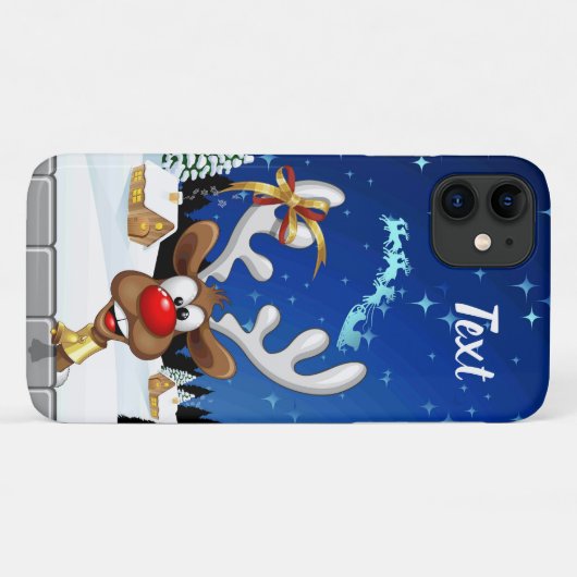 Grappig rendier gluurt Kerstmis meme Case-Mate iPhone Case (Achterkant (horizontaal))