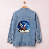 Grappig rendier gluurt Kerstmis meme Denim Jacket (Hangar)