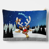 Grappig rendier gluurt Kerstmis meme Etui (Achterkant)