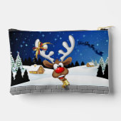 Grappig rendier gluurt Kerstmis meme Etui (Achterkant)
