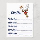 Grappig rendier gluurt Kerstmis meme Flyer (Achterkant)