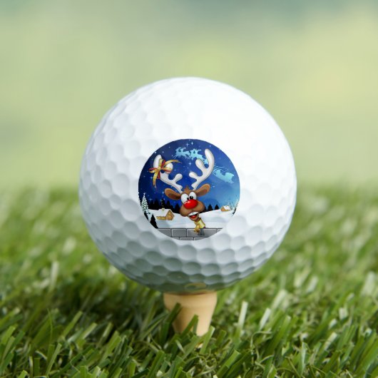 Grappig rendier gluurt Kerstmis meme Golfballen (Insitu Shirt)