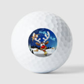 Grappig rendier gluurt Kerstmis meme Golfballen (Voorkant)
