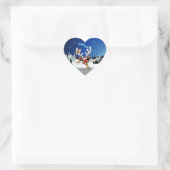 Grappig rendier gluurt Kerstmis meme Hart Sticker (Tas)
