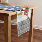 Grappig rendier gluurt Kerstmis meme Korte Tafelloper (Voorbeeld)