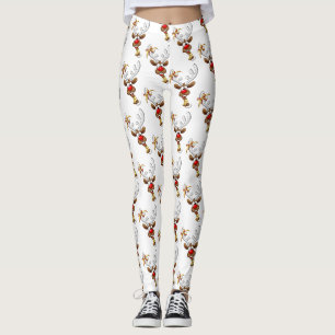 Grappig rendier gluurt Kerstmis meme Leggings