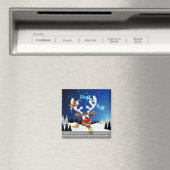 Grappig rendier gluurt Kerstmis meme Magneet (Insitu (Vaatwasser))