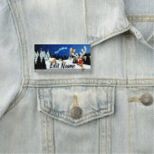 Grappig rendier gluurt Kerstmis meme Naamplaatje (In situ)