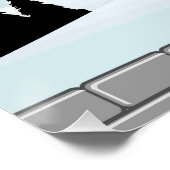 Grappig rendier gluurt Kerstmis meme Perfect Poster (Hoek)