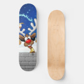 Grappig rendier gluurt Kerstmis meme Persoonlijk Skateboard (Voorkant)