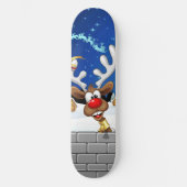 Grappig rendier gluurt Kerstmis meme Persoonlijk Skateboard (Voorkant)