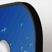 Grappig rendier gluurt Kerstmis meme Pickleball Paddle (Links Detail)
