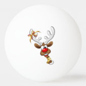 Grappig rendier gluurt Kerstmis meme Pingpongbal (Achterkant)