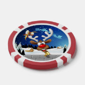 Grappig rendier gluurt Kerstmis meme Poker Chips (Enkel)