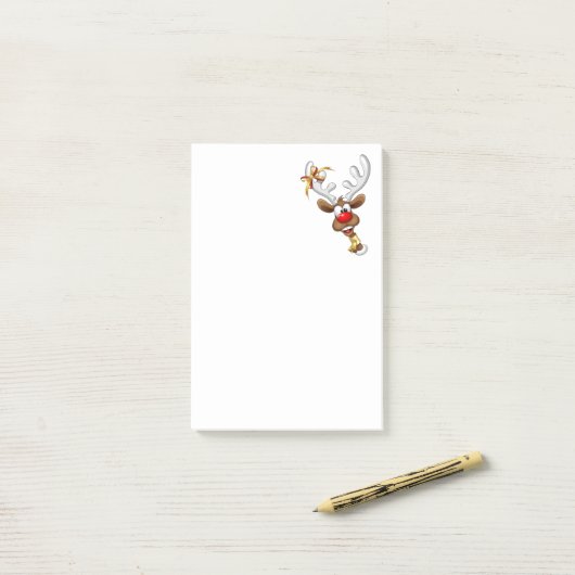 Grappig rendier gluurt Kerstmis meme Post-it® Notes (Op bureau)