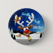 Grappig rendier gluurt Kerstmis meme Ronde Button 5,7 Cm (Voorkant)
