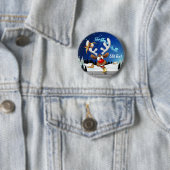 Grappig rendier gluurt Kerstmis meme Ronde Button 5,7 Cm (In situ)