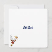 Grappig rendier gluurt Kerstmis meme Save The Date (Achterkant)