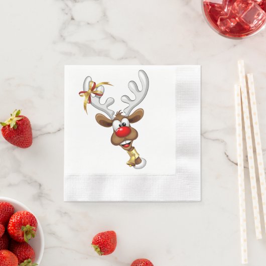 Grappig rendier gluurt Kerstmis meme Servet (Insitu)