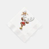 Grappig rendier gluurt Kerstmis meme Servet (Hoek)