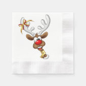 Grappig rendier gluurt Kerstmis meme Servet (Voorkant)
