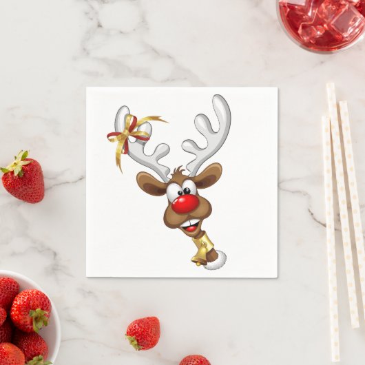 Grappig rendier gluurt Kerstmis meme Servet (Insitu)