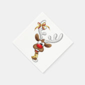 Grappig rendier gluurt Kerstmis meme Servet (Hoek)