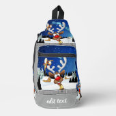 Grappig rendier gluurt Kerstmis meme Sling Bag (Voorkant)