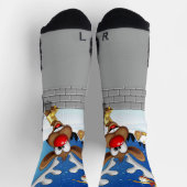 Grappig rendier gluurt Kerstmis meme Sokken (Top)