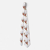 Grappig rendier gluurt Kerstmis meme Stropdas (Achterkant)